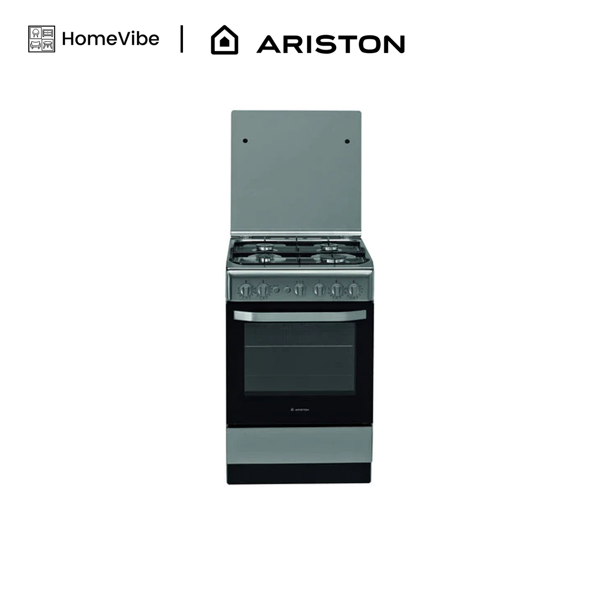 Ariston 50cm, 4 Gas Burners + Gas Oven Free Standing Cooker AS5G1PMX ...