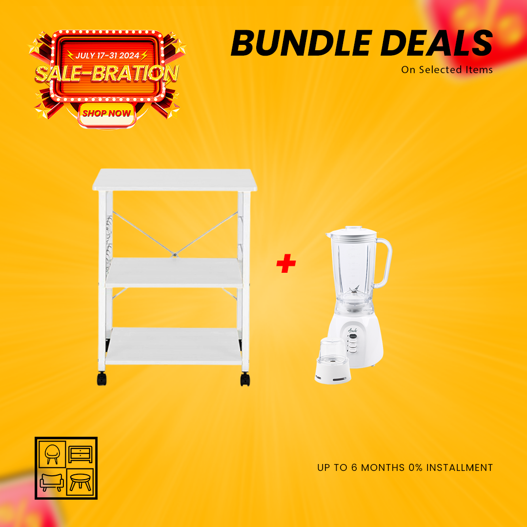 Bundle Deals: HV Boris Wooden Utility Cart + Asahi 1.25L Plastic Jar