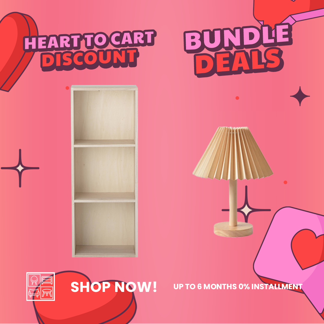 Buy 1 Take 1 - HV 3 Layer Storage Shelf + HV Dahlia Pleated Desk Lamp