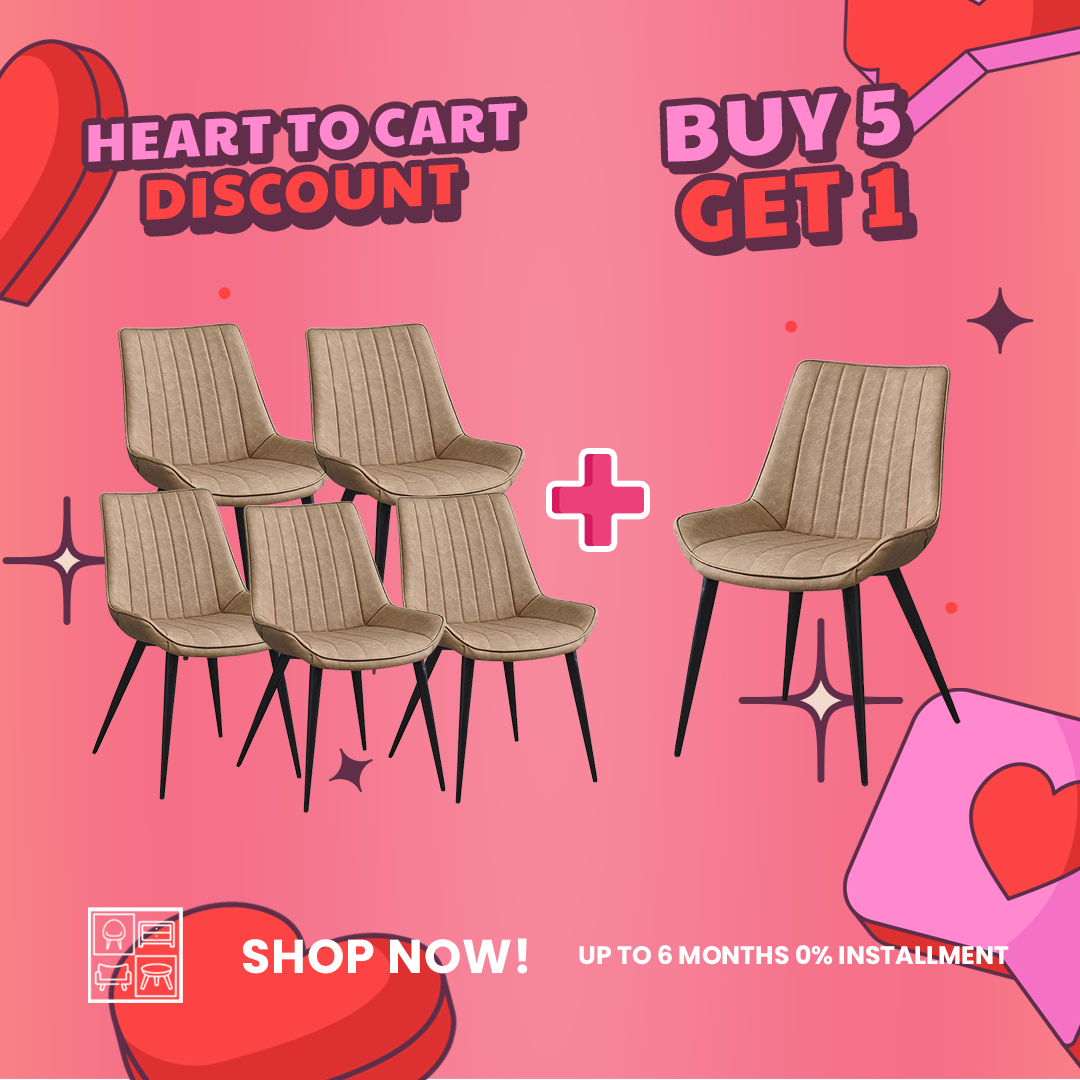 Buy 5 Get 1 FREE… 5 HV Korbin Leather Chair + 1  Korbin Leather Chair