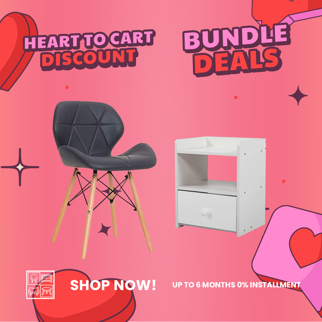 Buy 1 Take 1 - HV Butterfly Leather Chair + HV Zoe Bedside