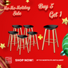 Buy 5 Get 1 FREE… 5 HV Tiana Scandi Bar Stool + 1 HV Tiana Scandi Bar Stool