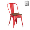 HV Bergen Tolix Chair Wooden Seat + HV Cassie Steel Coffee Table